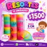Resorte de 5cm 
12 unidades