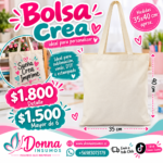 Bolsa crea sublimable 
35x40cm mayor de 6uni