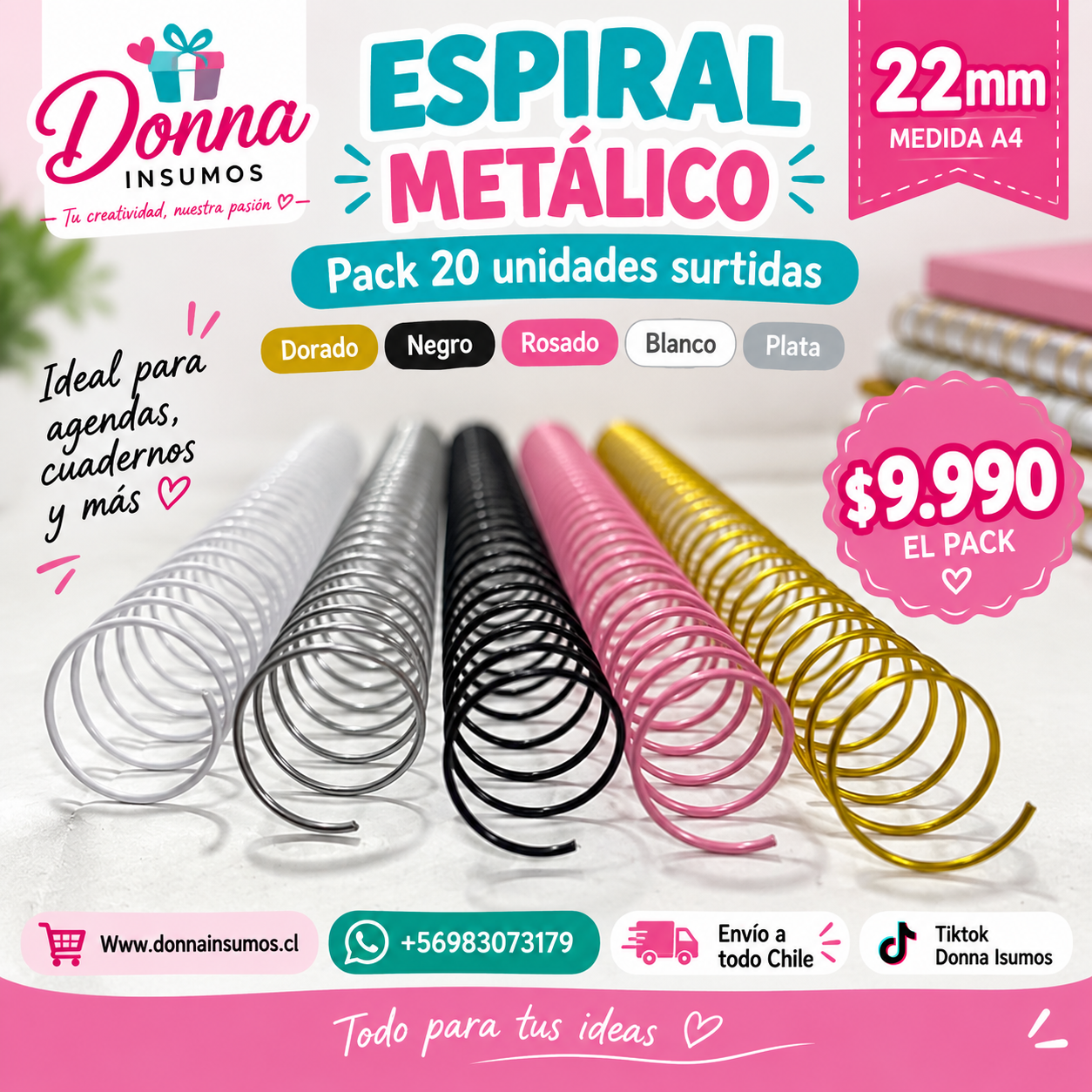 2026/09/1000921264.png Espiral metálico paso 2:1
para cinch - Imagen 1