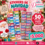 Etiquetas de navidad 
50 tiras por paquete