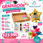 Pack bandeja y tazon 
graduación