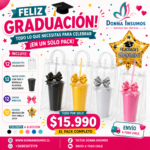 Pack graduación 
bolsa + vaso + gobo