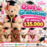 Osos de graduación 
10 unidades 35cm