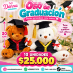 oso peluche graduación 
10 unidades