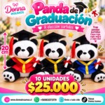 Peluche panda 
10 unidades