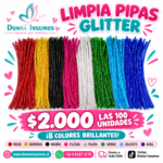 Limpia pipa glitter 
100 unidades